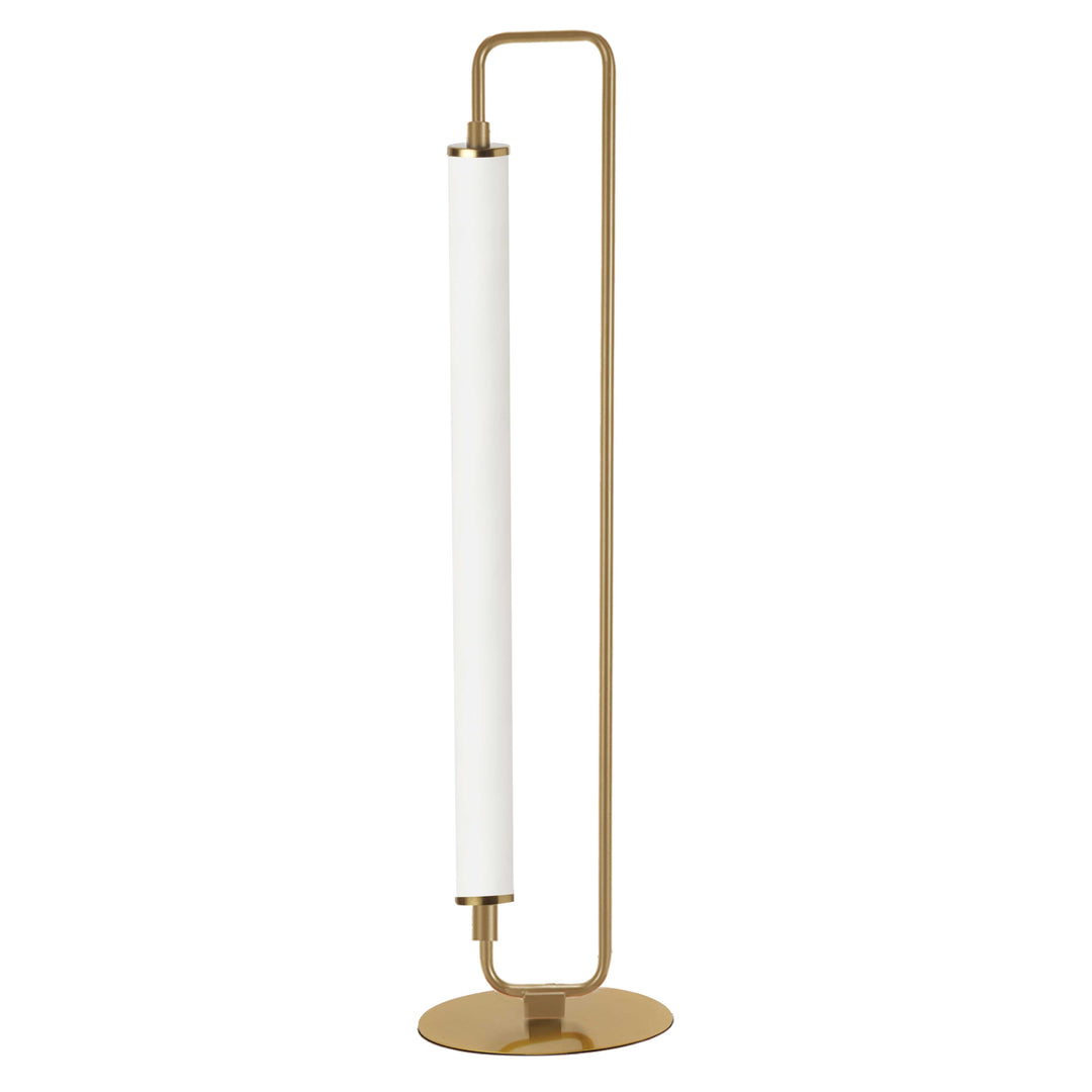 Dainolite 1 Light LED Freya Table Lamp Aged Brass w/ White Acrylic