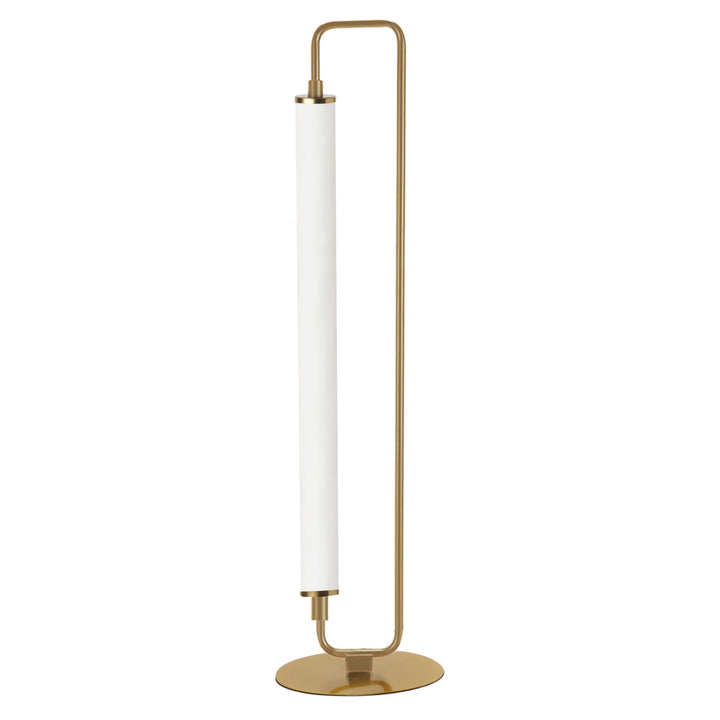 Dainolite 1 Light LED Freya Table Lamp Aged Brass w/ White Acrylic