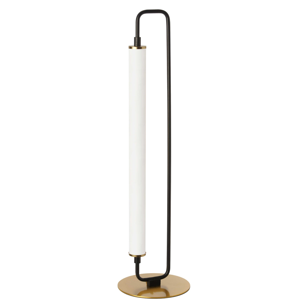 Dainolite 1 Light LED Freya Table Lamp Aged Brass w/ White Acrylic