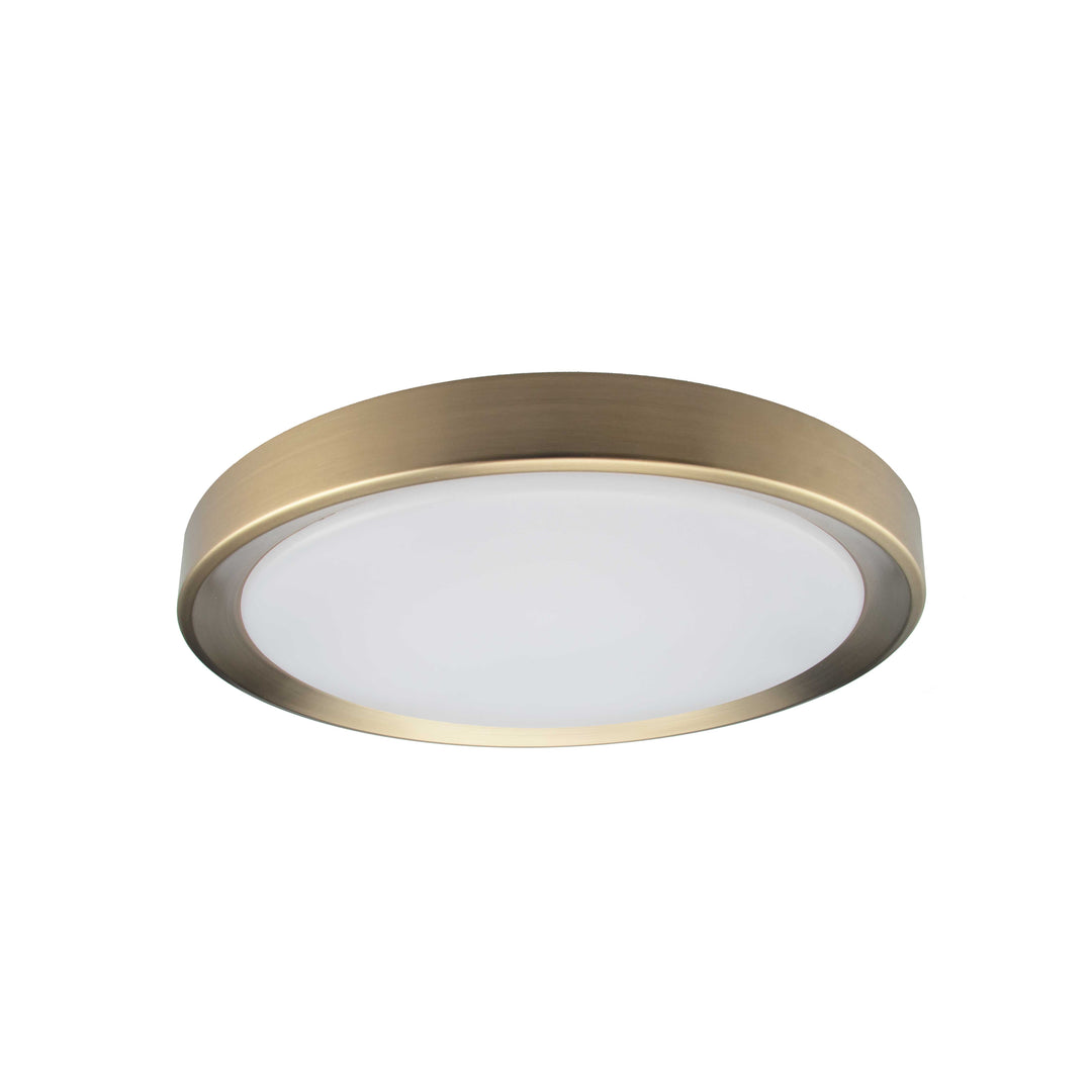 Dainolite 24W Flushmount Aged Brass with White Diffuser