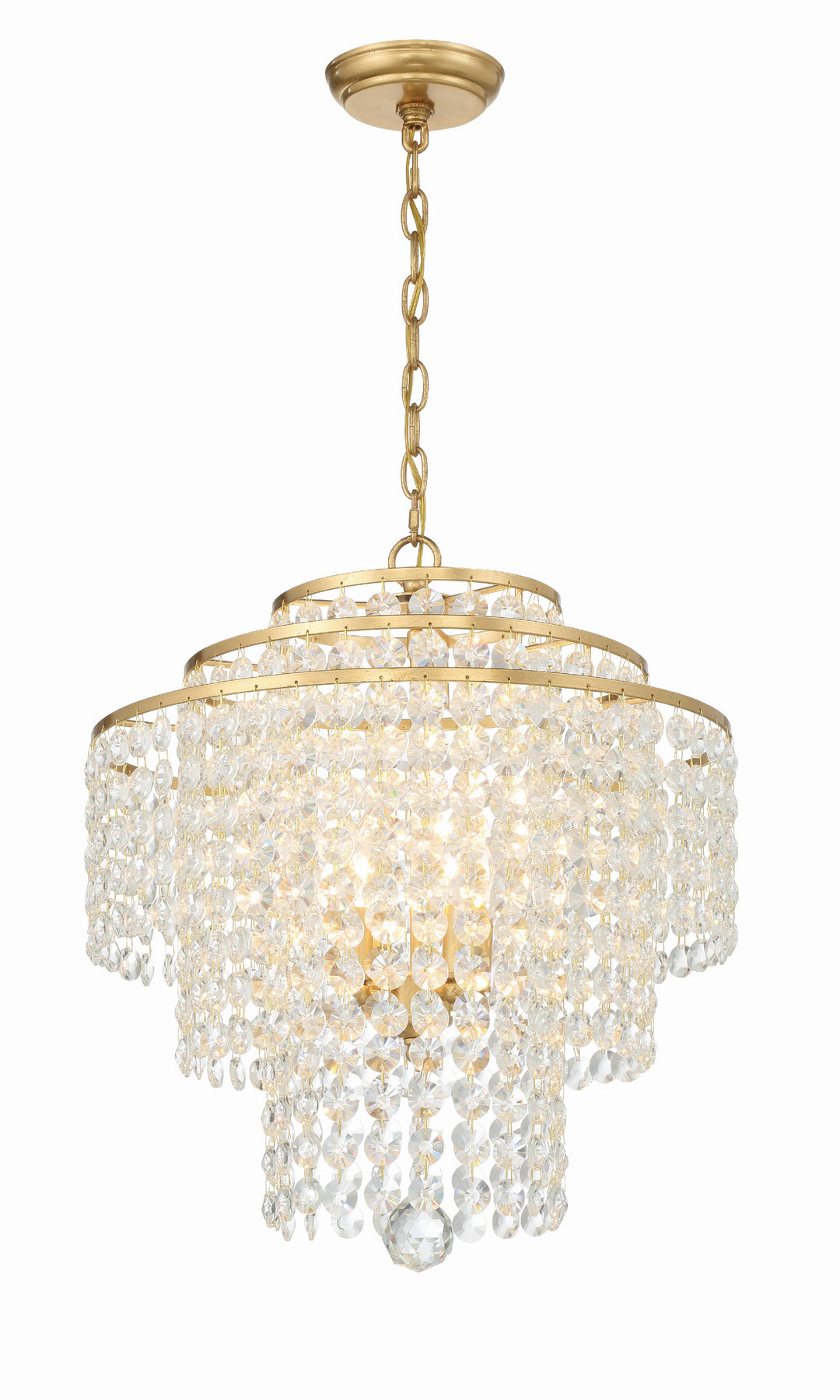 Crystorama Gabrielle 4 Light Antique Gold Chandelier