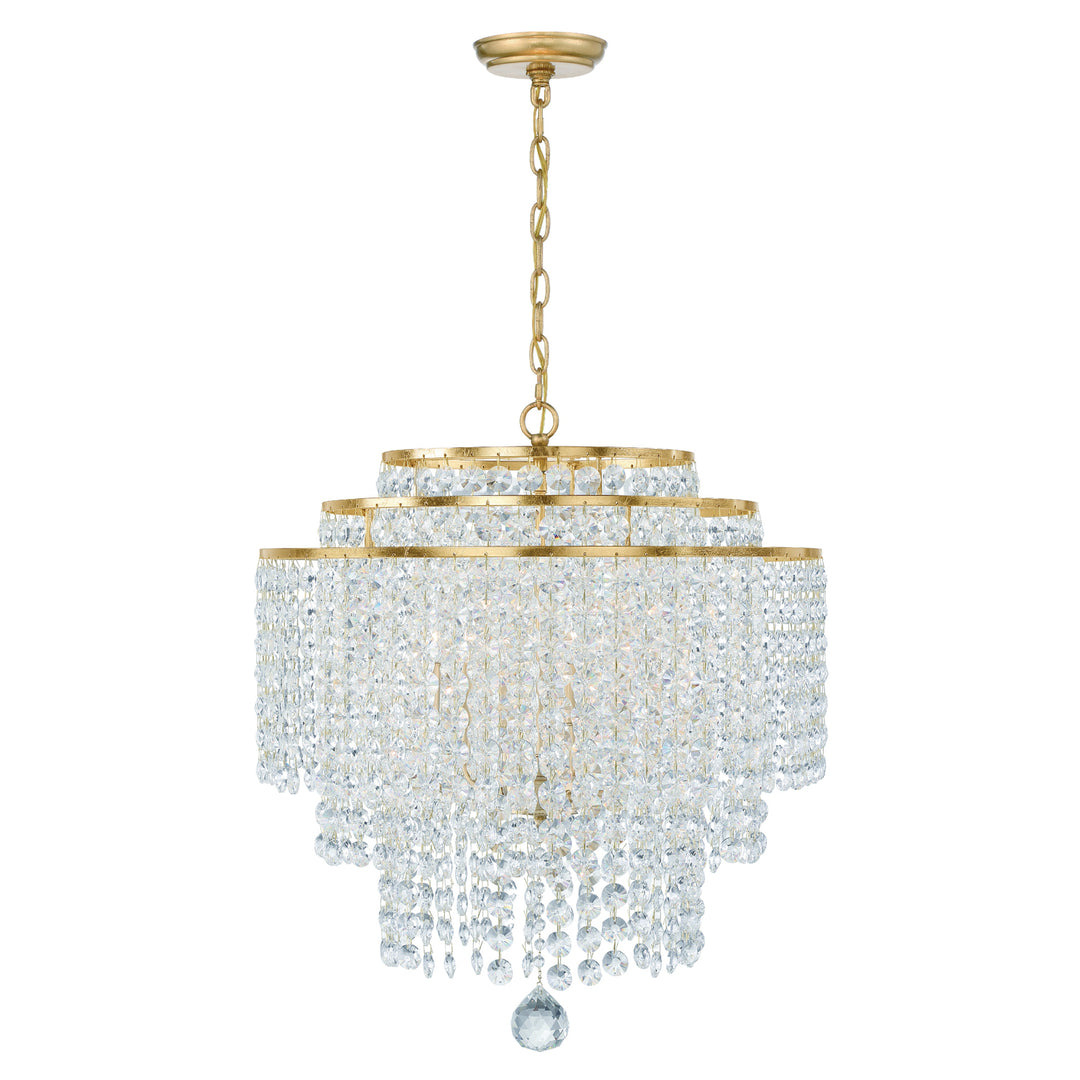 Gabrielle 6 Light Antique Gold Chandelier