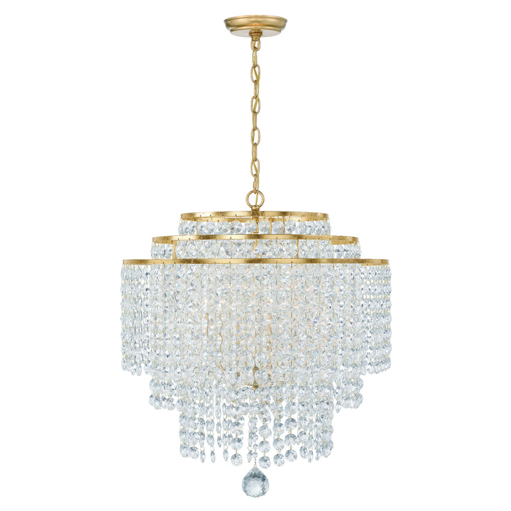 Gabrielle 6 Light Antique Gold Chandelier