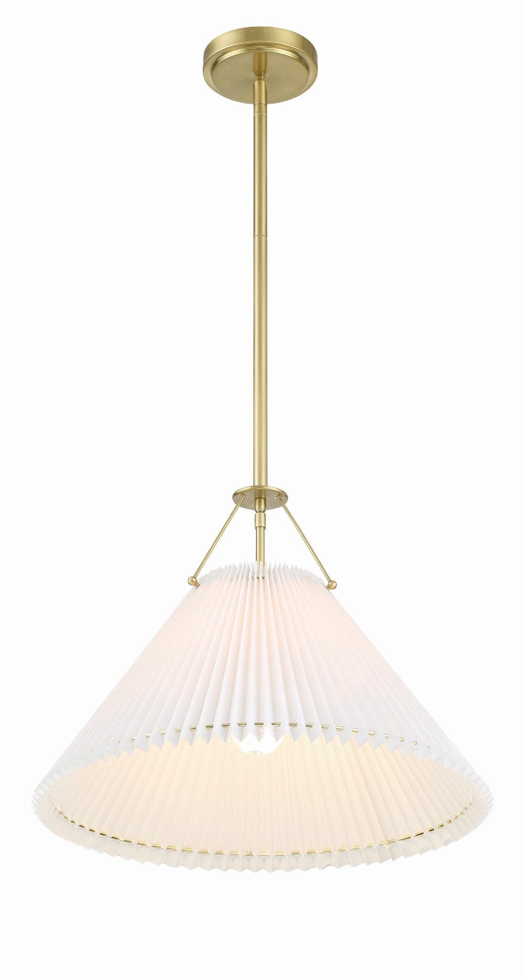 Crystorama Gamma 1 Light Aged Brass Chandelier