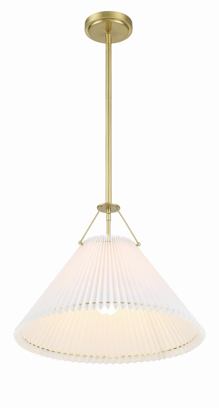 Crystorama Gamma 1 Light Aged Brass Chandelier