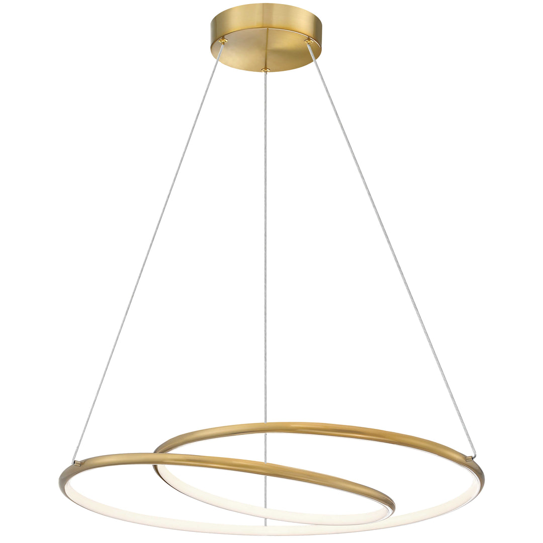 Dainolite 38W Chandelier, Aged Brass w/ White Silicone Diffuser