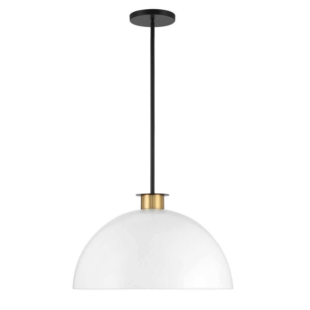 Crystorama Gigi 1 Light Black + Aged Brass Chandelier