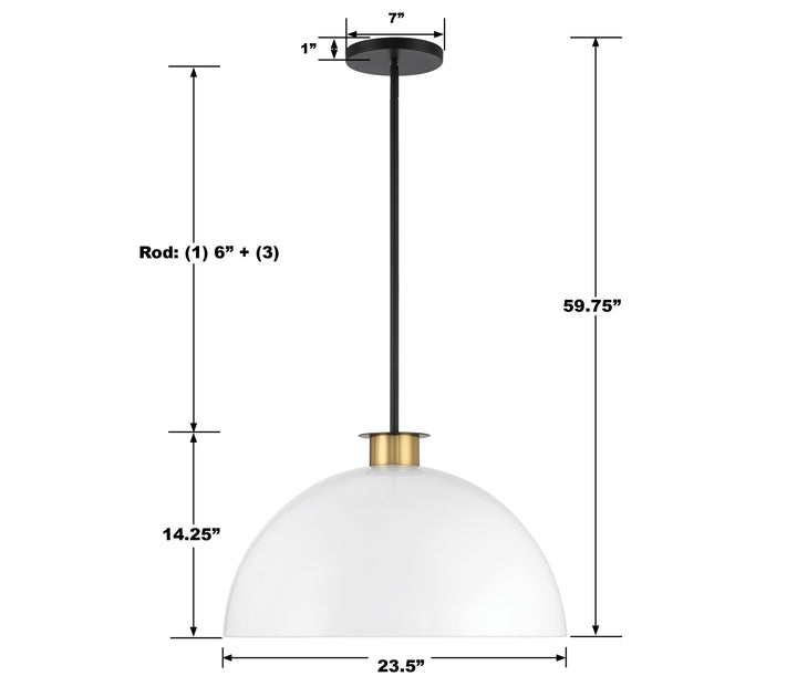 Crystorama Gigi 1 Light Black + Aged Brass Chandelier