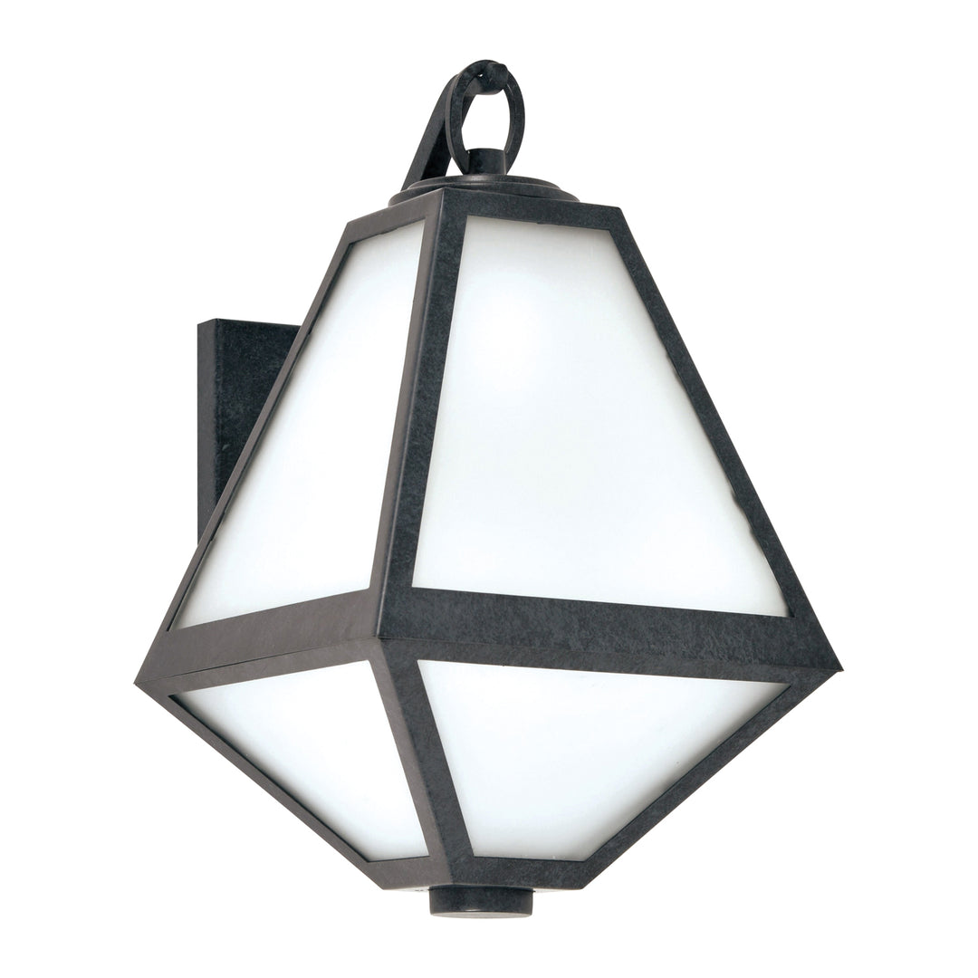 Crystorama Brian Patrick Flynn Glacier 1 Light Black Charcoal Outdoor Sconce