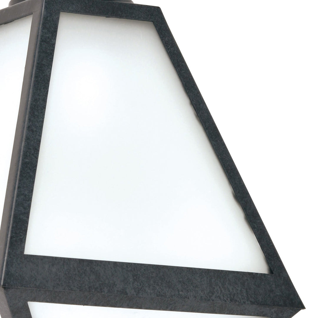 Crystorama Brian Patrick Flynn Glacier 1 Light Black Charcoal Outdoor Sconce