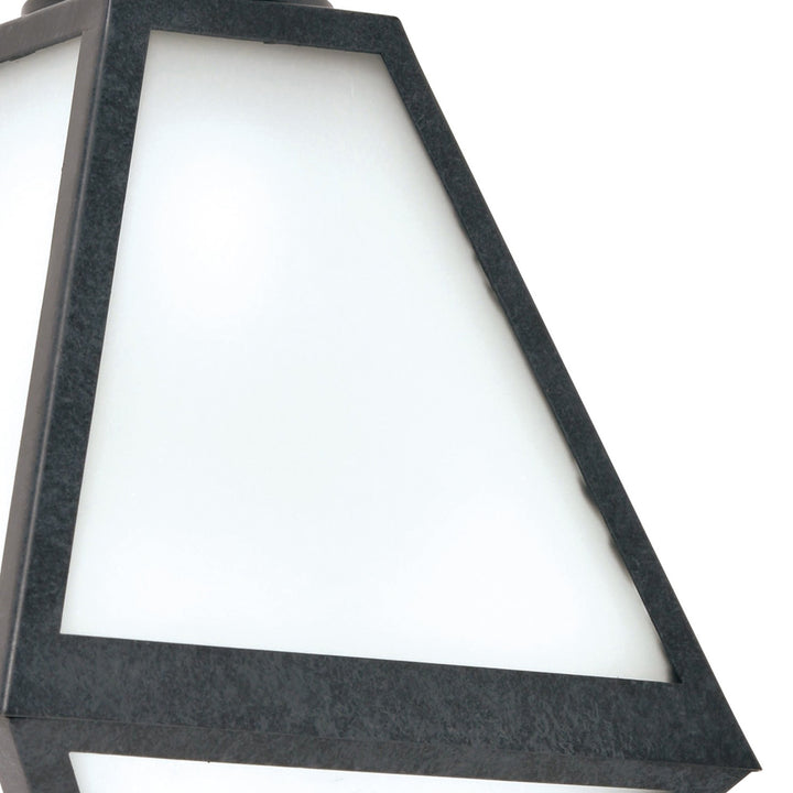 Crystorama Brian Patrick Flynn Glacier 1 Light Black Charcoal Outdoor Sconce