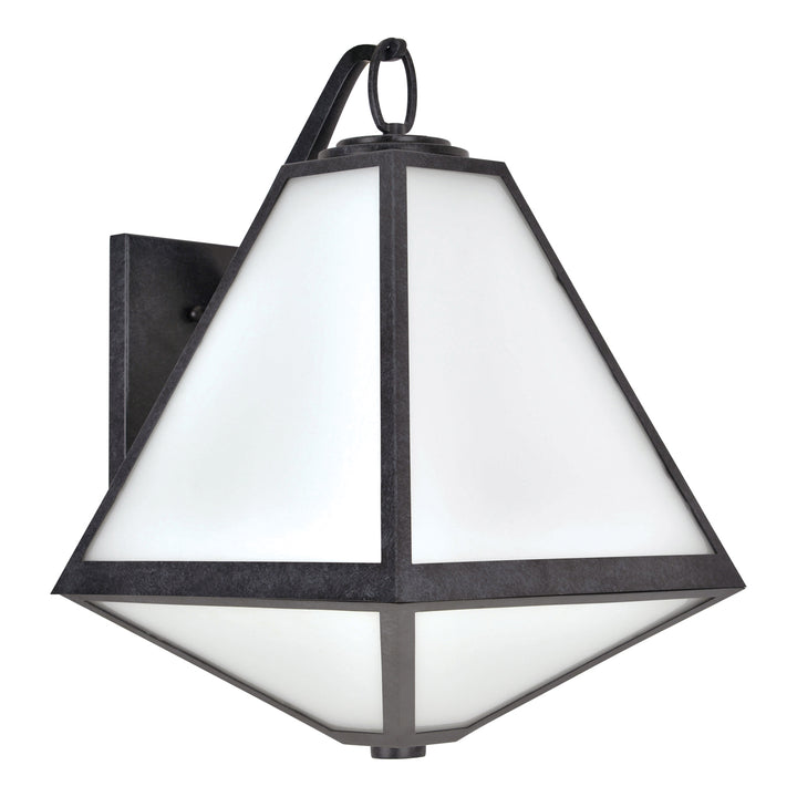 Crystorama Brian Patrick Flynn Glacier 3 Light Black Charcoal Outdoor Sconce