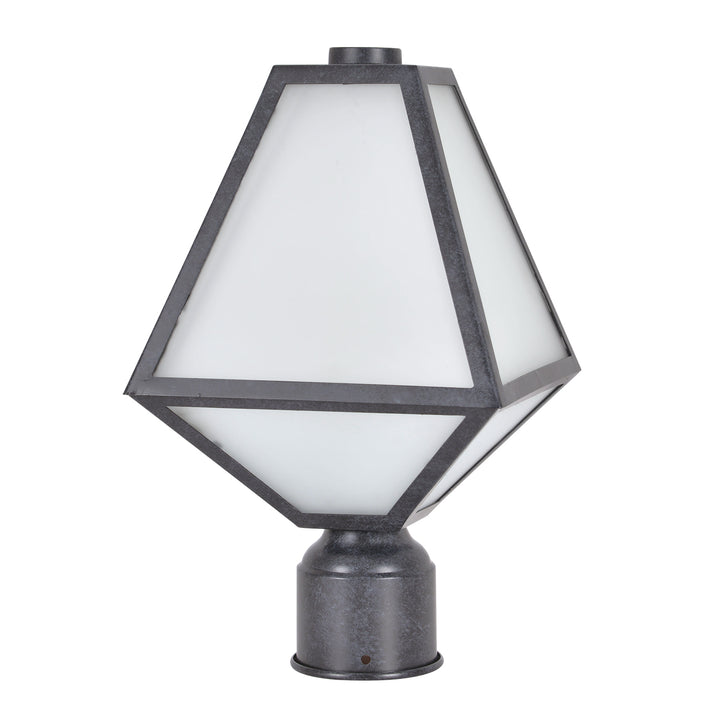 Crystorama Brian Patrick Flynn Glacier 1 Light Black Charcoal Outdoor Post