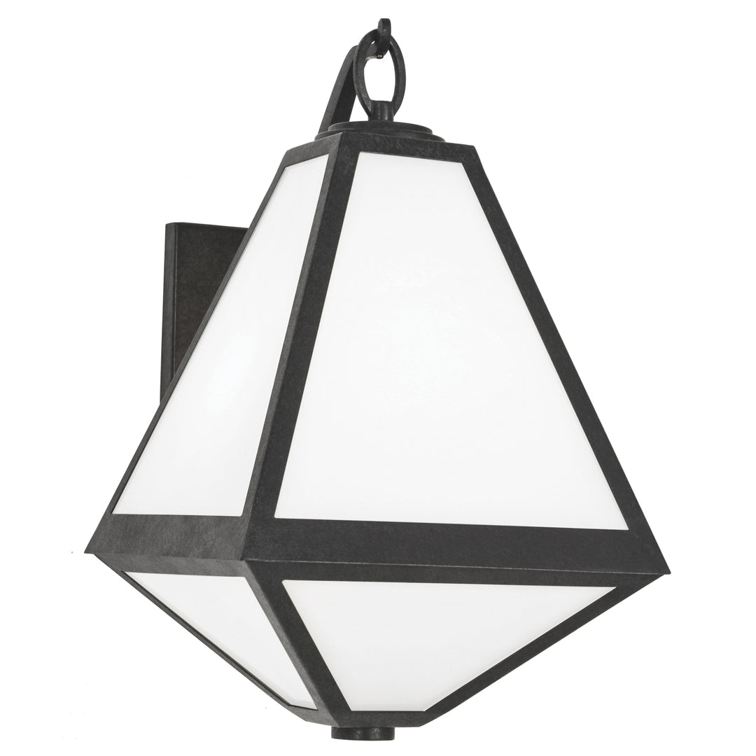 Crystorama Brian Patrick Flynn Glacier 2 Light Black Charcoal Outdoor Sconce