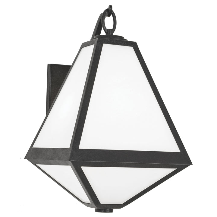 Crystorama Brian Patrick Flynn Glacier 2 Light Black Charcoal Outdoor Sconce