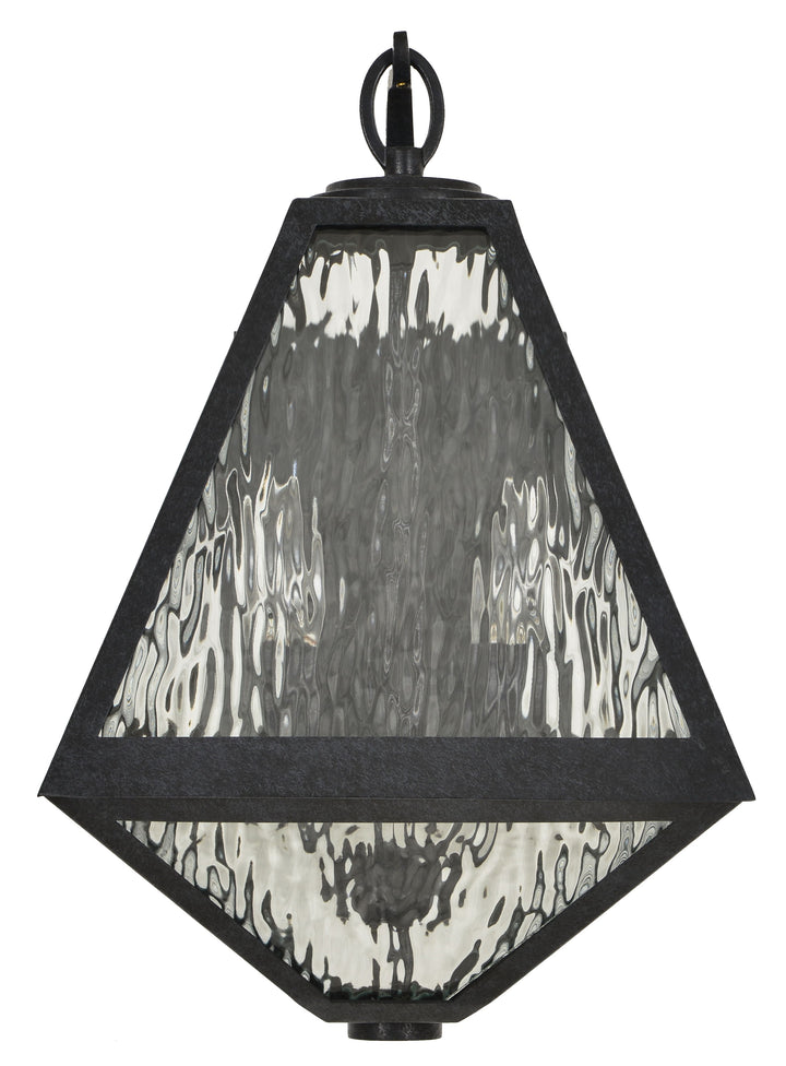 Crystorama Brian Patrick Flynn Glacier 2 Light Black Charcoal Outdoor Sconce