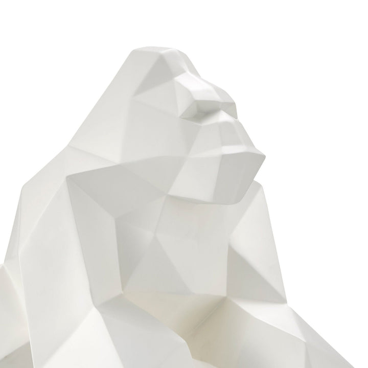 Geometric Ape Sculpture // Matte White