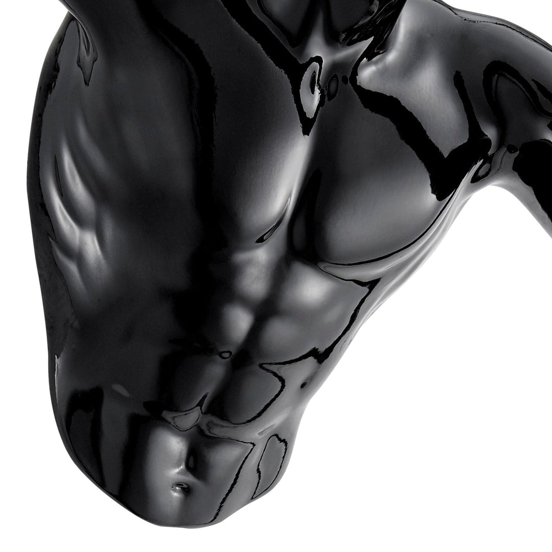 Black Wall Runner 13" Man Sculpture