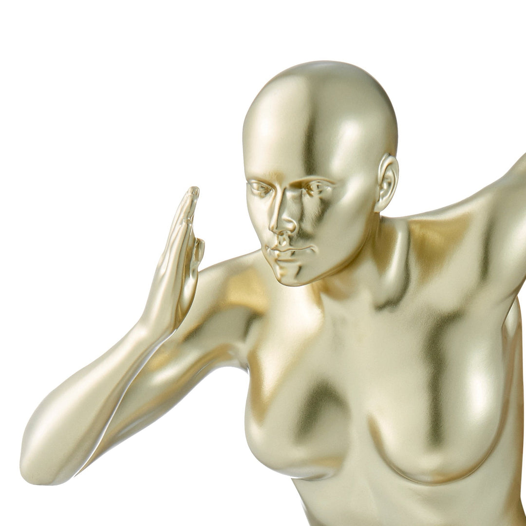 Gold Wall Runner 13" Woman Sculpture