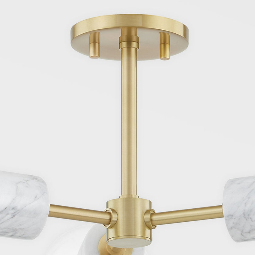 Asime Semi Flush - Aged Brass