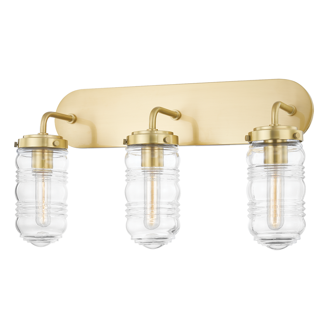 Clara 3 Light Bath And Vanity - Aged Brass