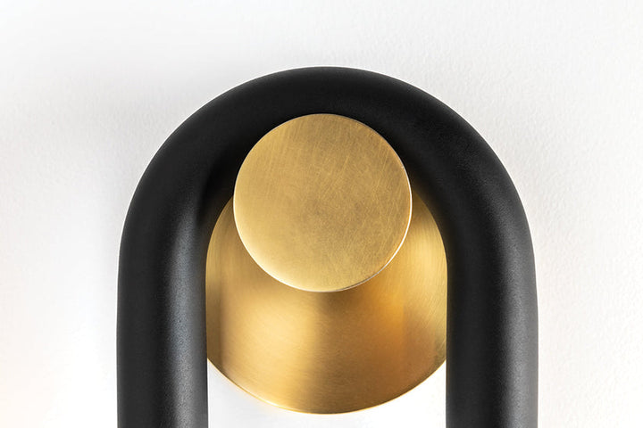 Whit Wall Sconce - Aged Brass/Dusk Black