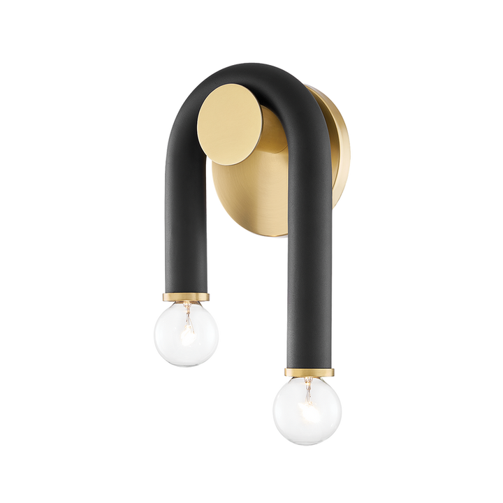 Whit Wall Sconce - Aged Brass/Dusk Black