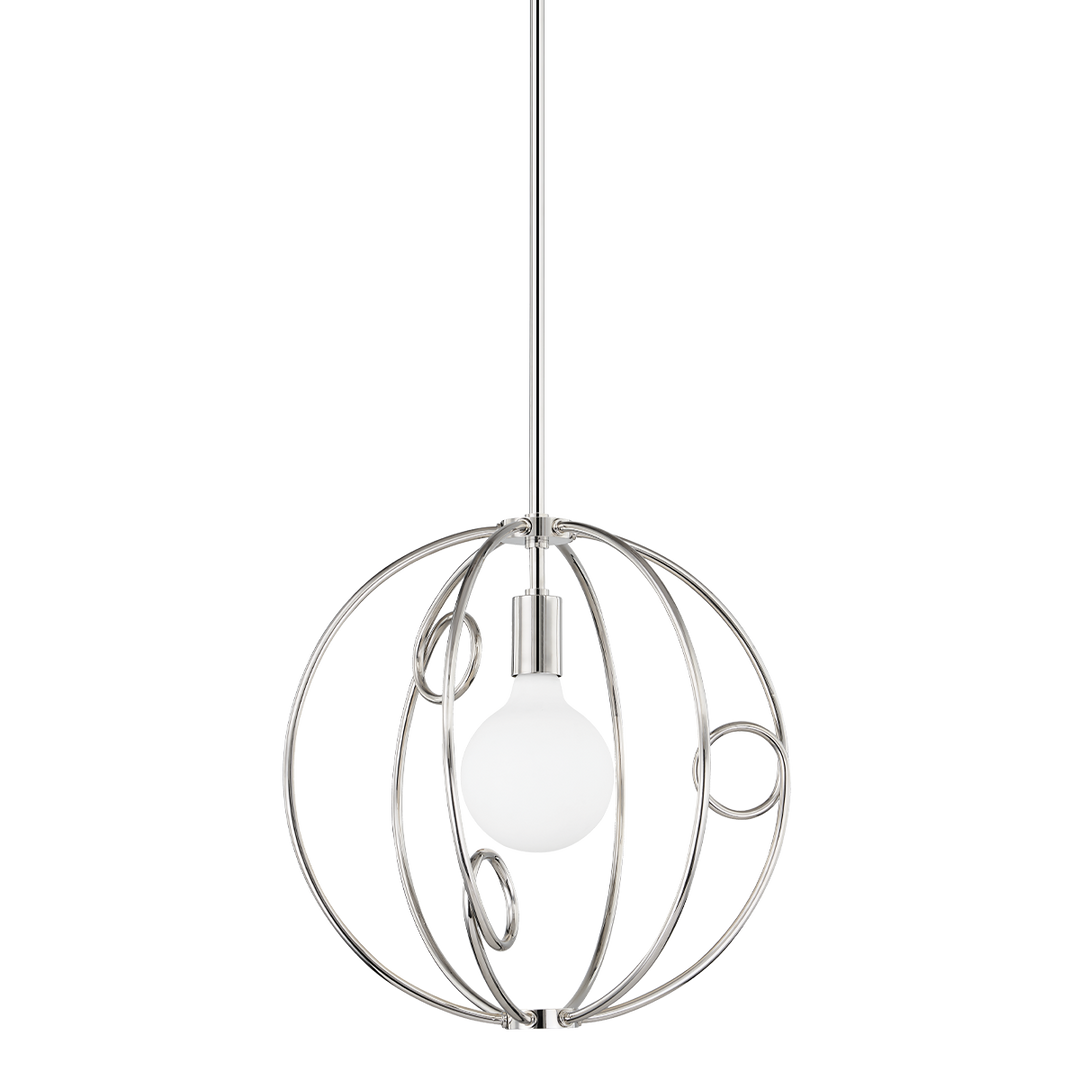 Alanis 1 Light Small Pendant - Polished Nickel