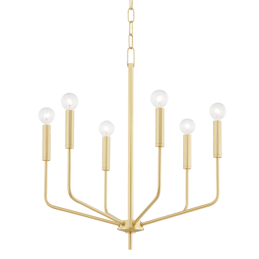 Bailey 6 Light Chandelier - Aged Brass