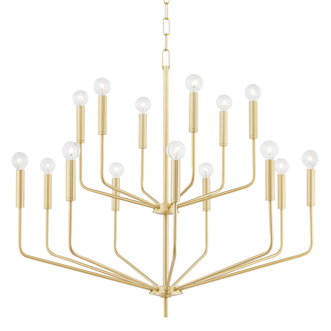 Bailey 15 Ligh Chandelier - Aged Brass