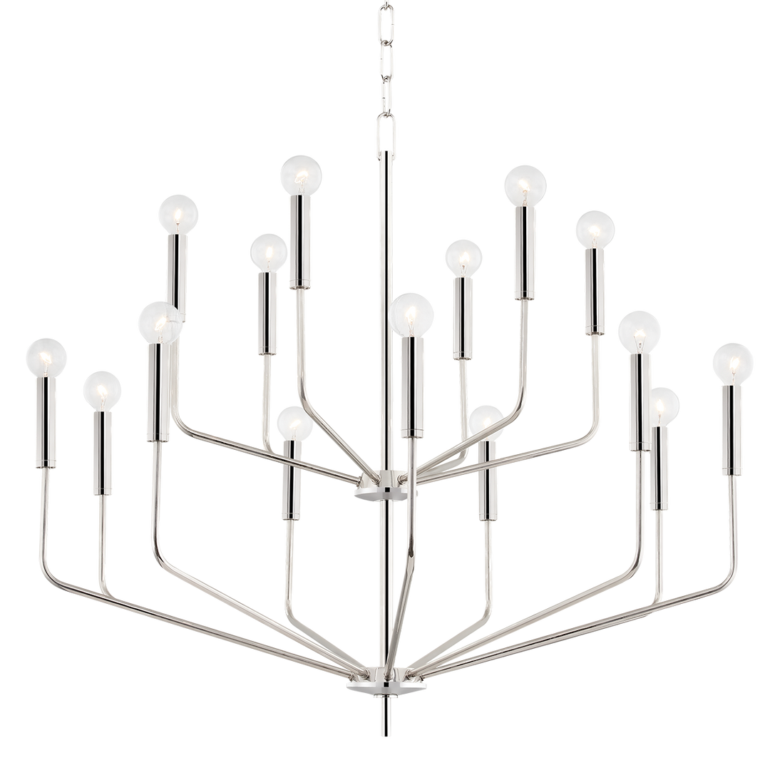 Bailey 15 Ligh Chandelier - Polished Nickel