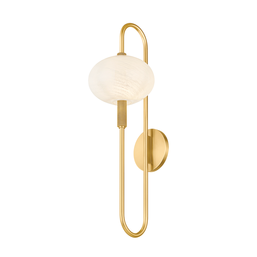 Delphine Wall Sconce, Aged Brass