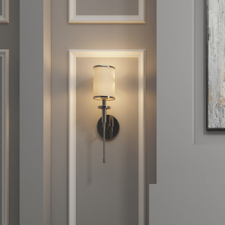 Crystorama Hatfield 1 Light Black Forged + Vibrant Gold Sconce