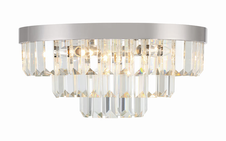 Crystorama Hayes 8 Light Aged Brass Flush Mount