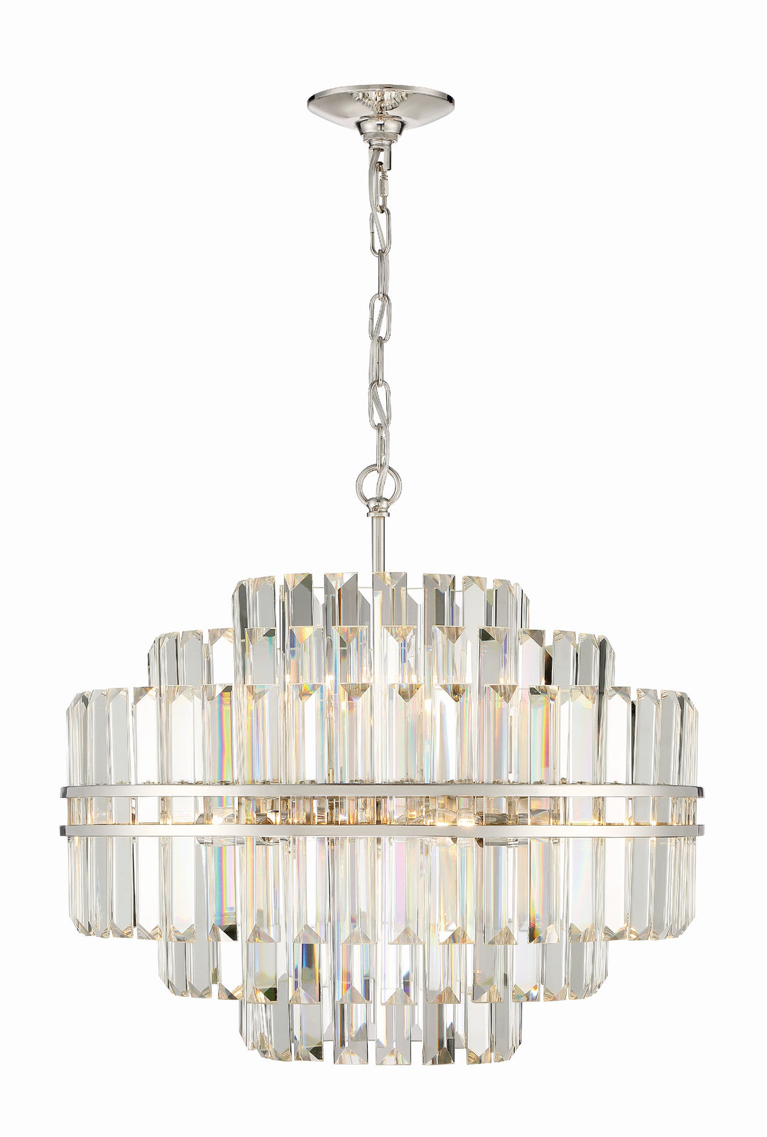 Crystorama Hayes 12 Light Aged Brass Chandelier