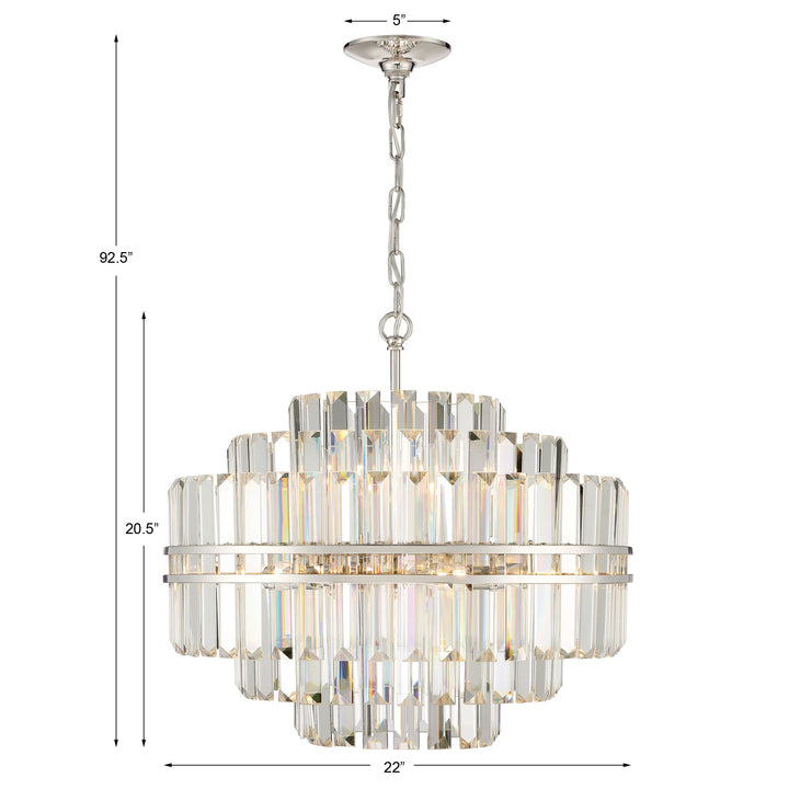 Crystorama Hayes 12 Light Aged Brass Chandelier