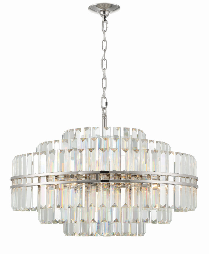 Crystorama Hayes 16 Light Aged Brass Chandelier