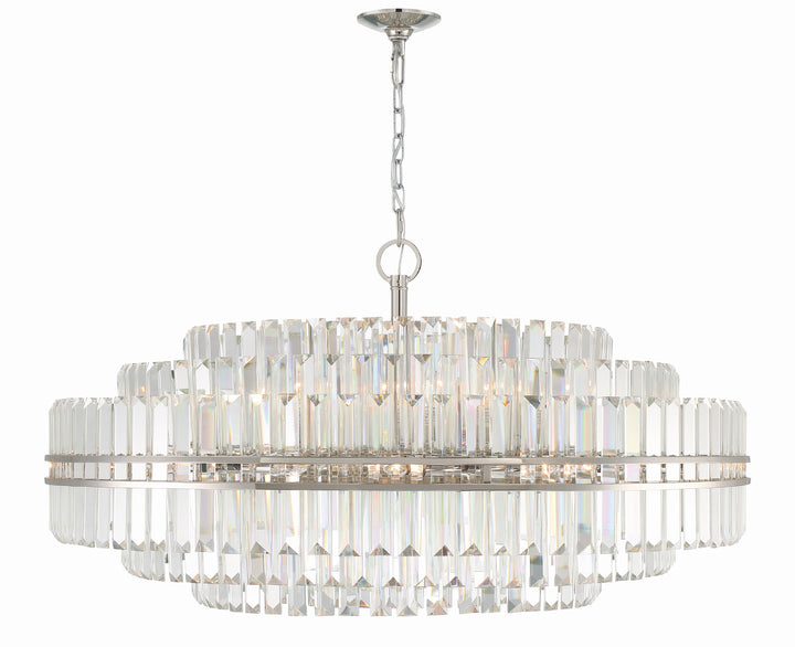 Crystorama Hayes 32 Light Aged Brass Chandelier