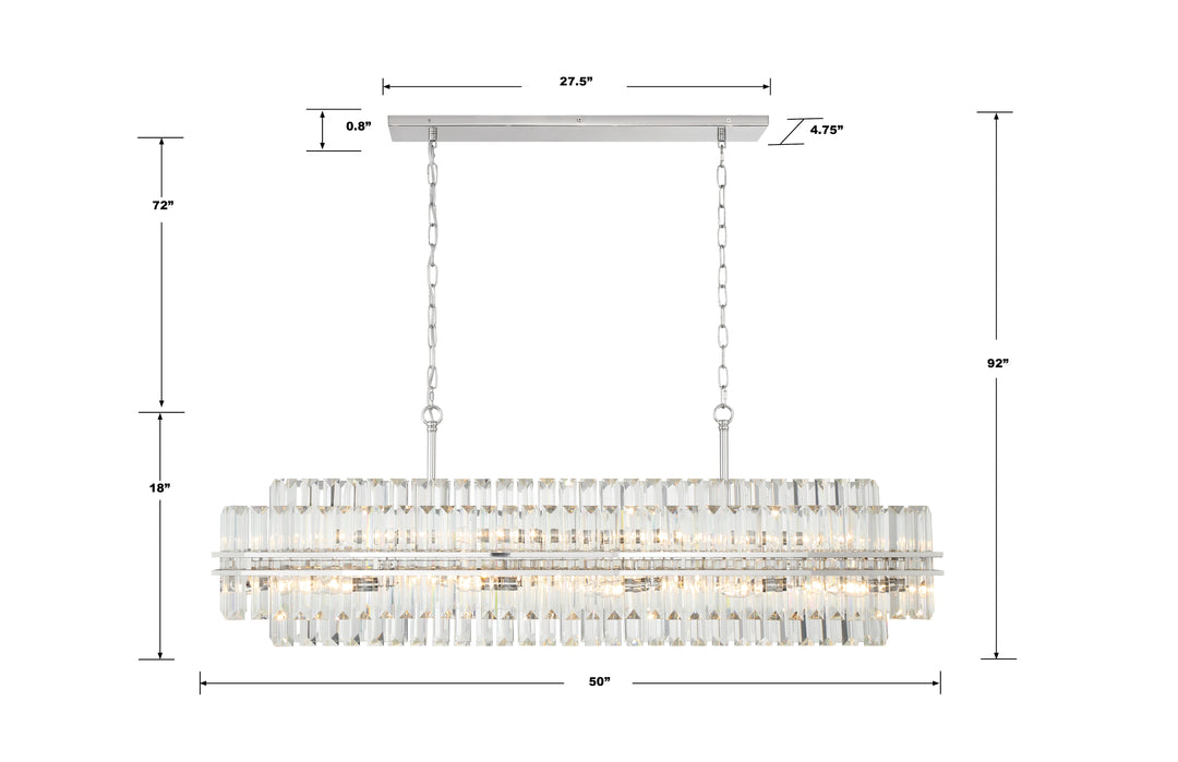 Crystorama Hayes 16 Light Aged Brass Chandelier