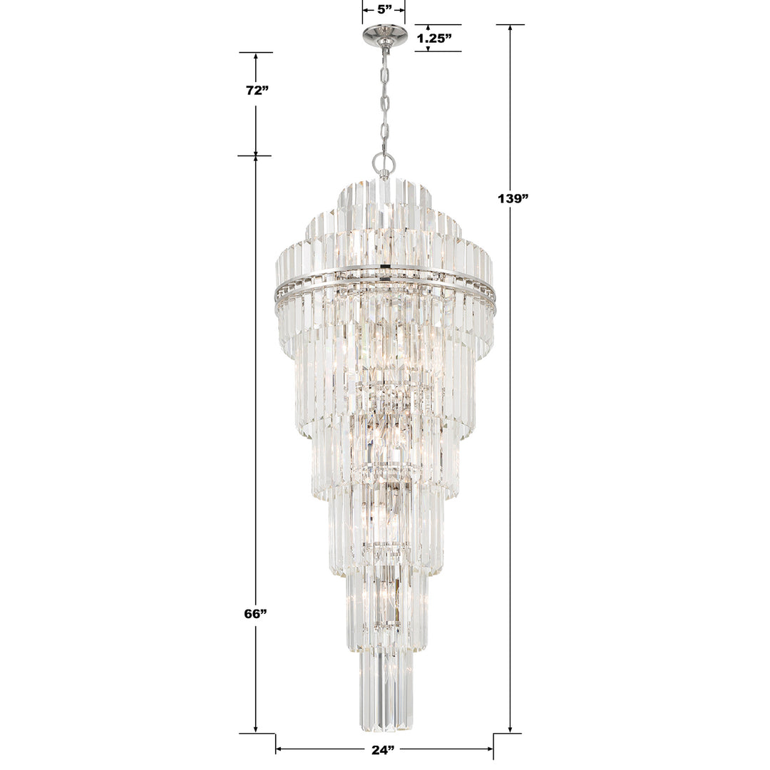 Crystorama Hayes 31 Light Aged Brass Chandelier