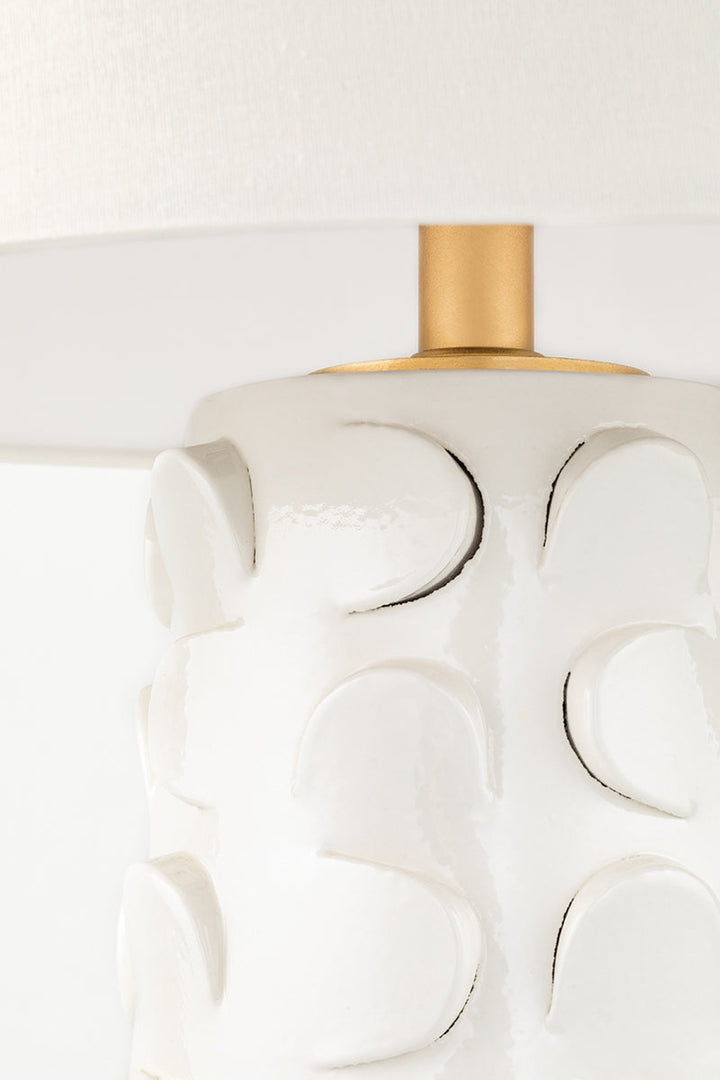 Naomi Table Lamp - White/Gold Leaf