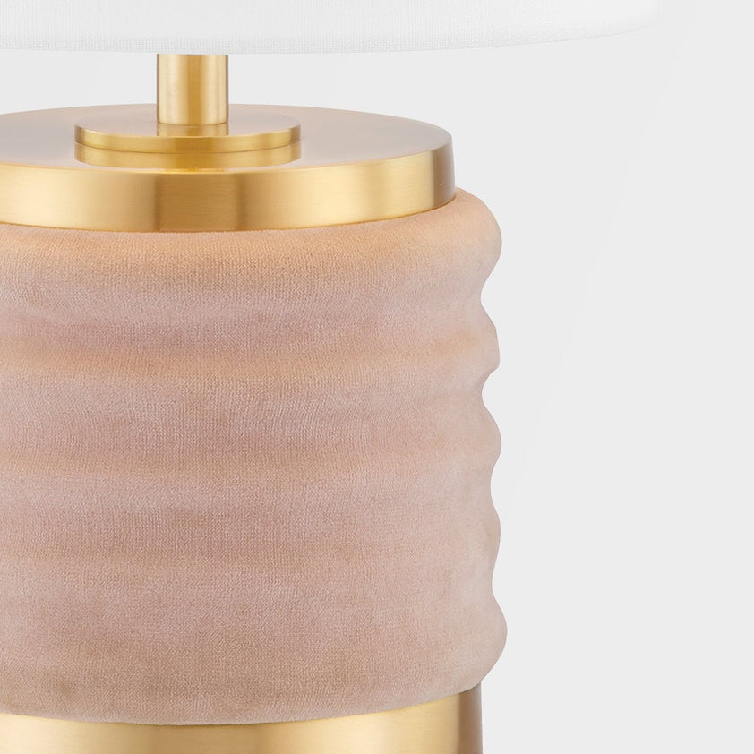 Bethany lamp, Aged Brass/blush Combo