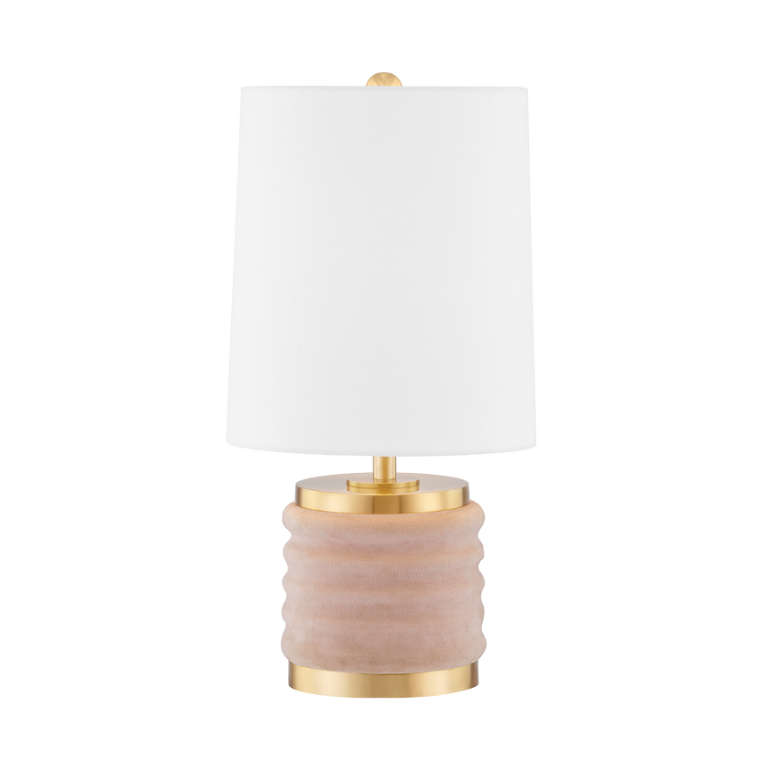 Bethany lamp, Aged Brass/blush Combo