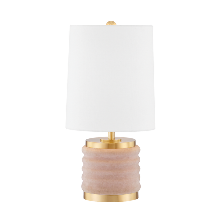 Bethany lamp, Aged Brass/blush Combo