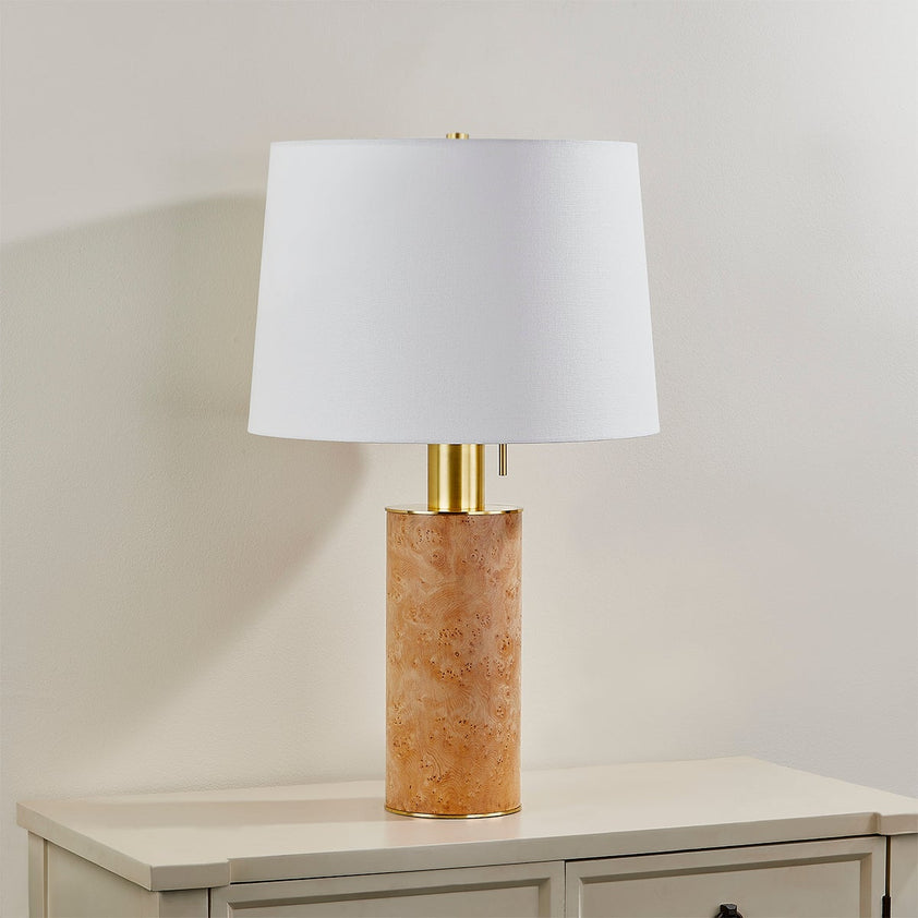 Clarissa Table Lamp, Aged Brass