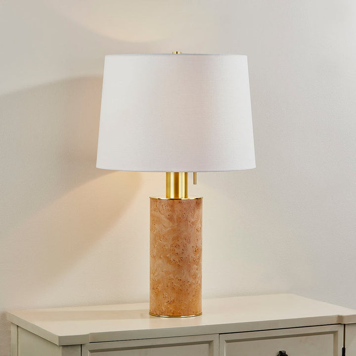 Clarissa Table Lamp, Aged Brass