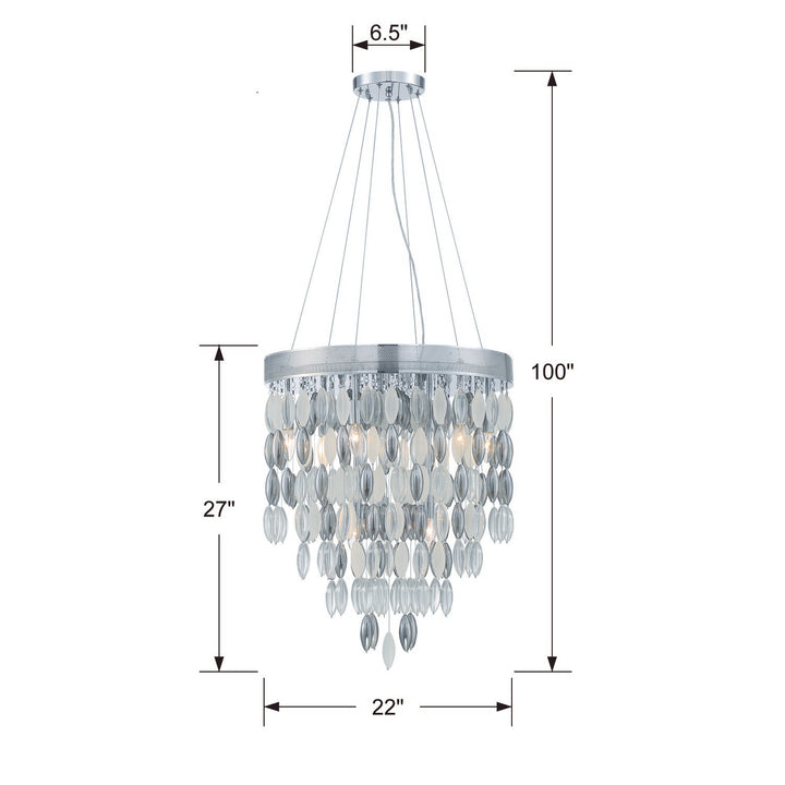 Crystorama Hudson 9 Light Polished Chrome Chandelier