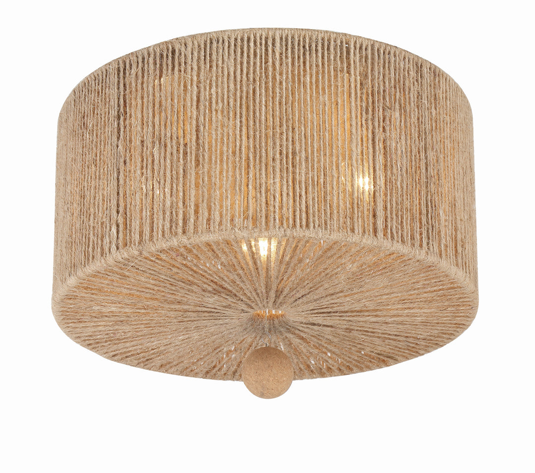 Crystorama Jessa 3 Light Burnished Silver Flush Mount