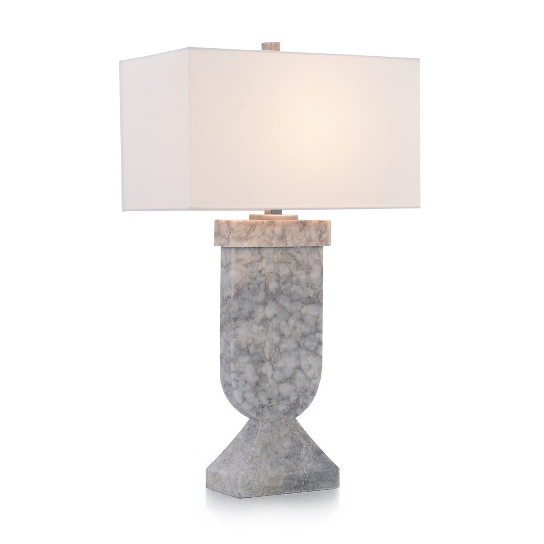 Grey Marbled Table Lamp