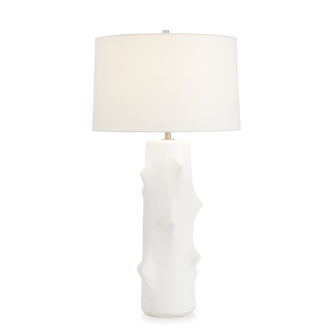 White Ceramic Sculpted Table Lamp